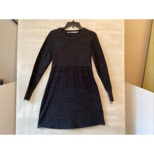 athleta sweater dress small dark gray long sleeve